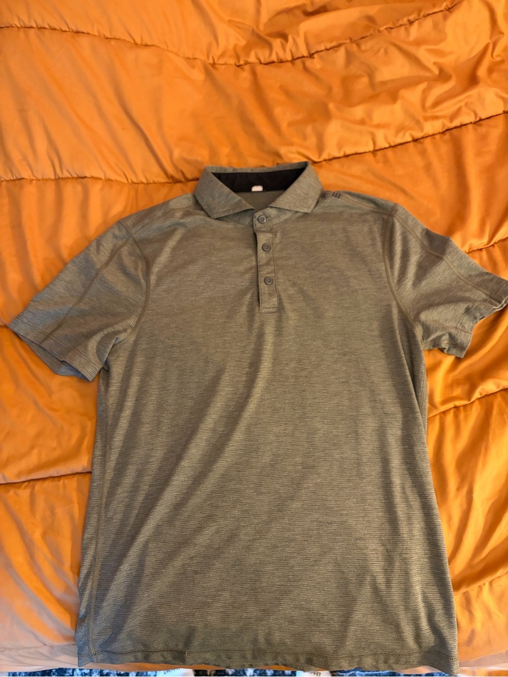 lululemon athletica Men's Heather Olive Green Polo